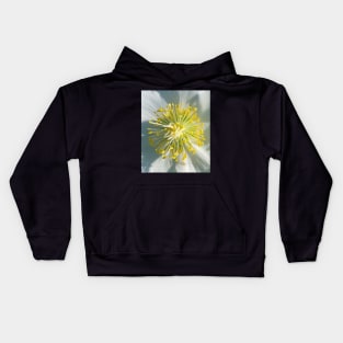 White Hellebore Burst Kids Hoodie